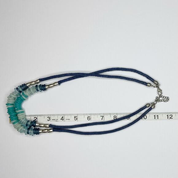Ocean Blue Beaded Necklace - Picture 6 of 6